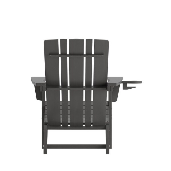 Commercial Grade AllWeather Adirondack Chair with Swiveling Cupholder