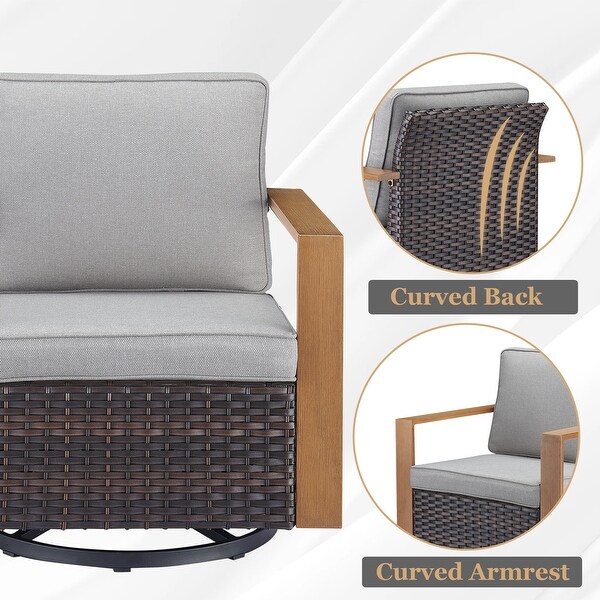 Patio Wicker Rocking Glider Chair