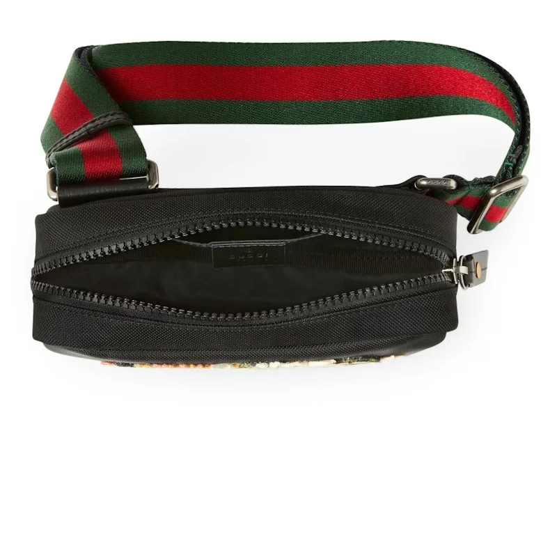 Gucci Black Tiger Nylon Messenger Bag – Black
