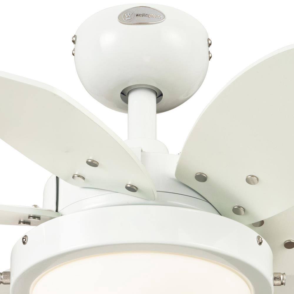 Westinghouse Lighting 7224700 Quince LED Ceiling Fan with Light, 24 inch, White