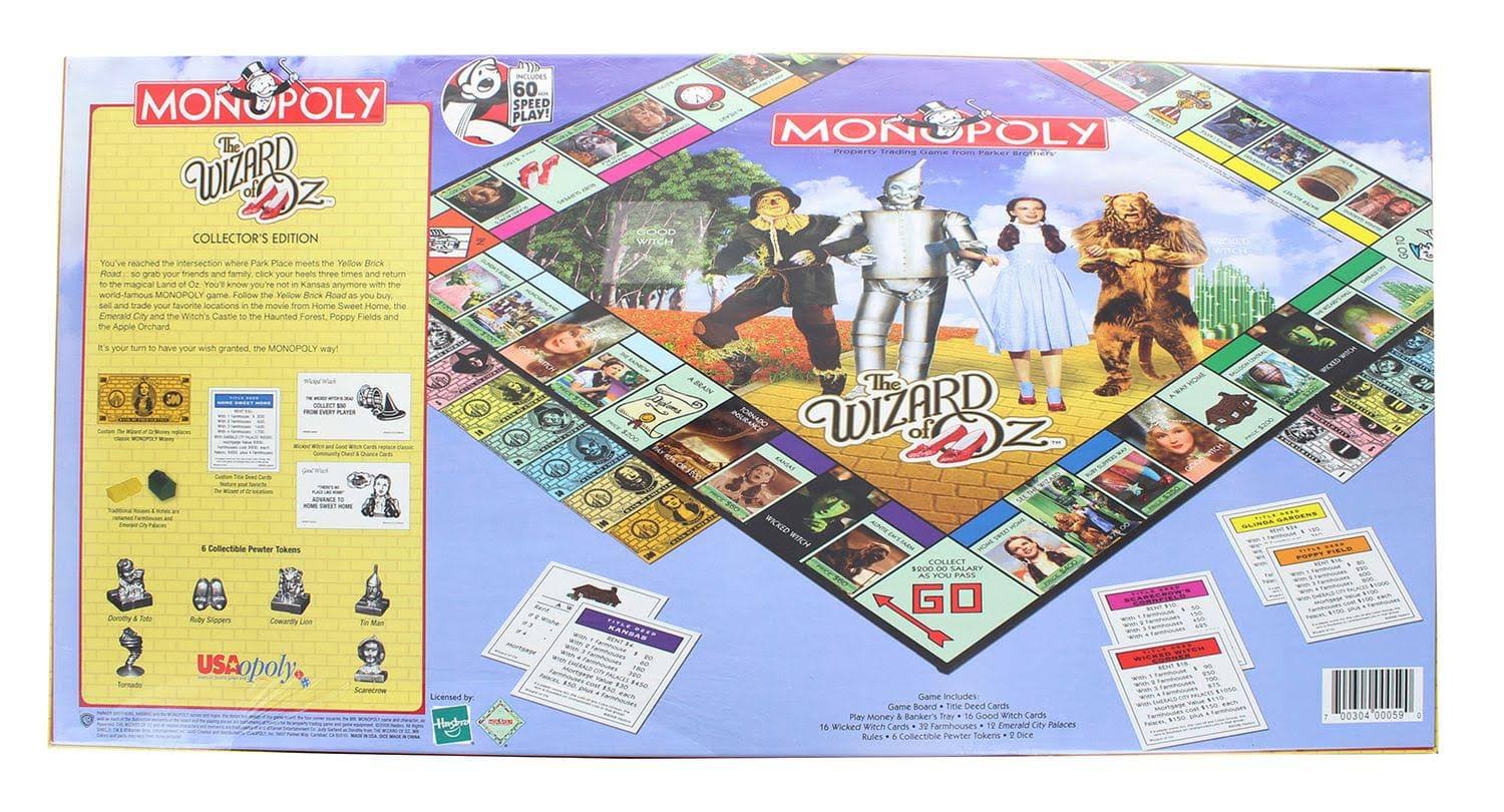 The Wizard of oz Collectors Edition Monopoly Board Game