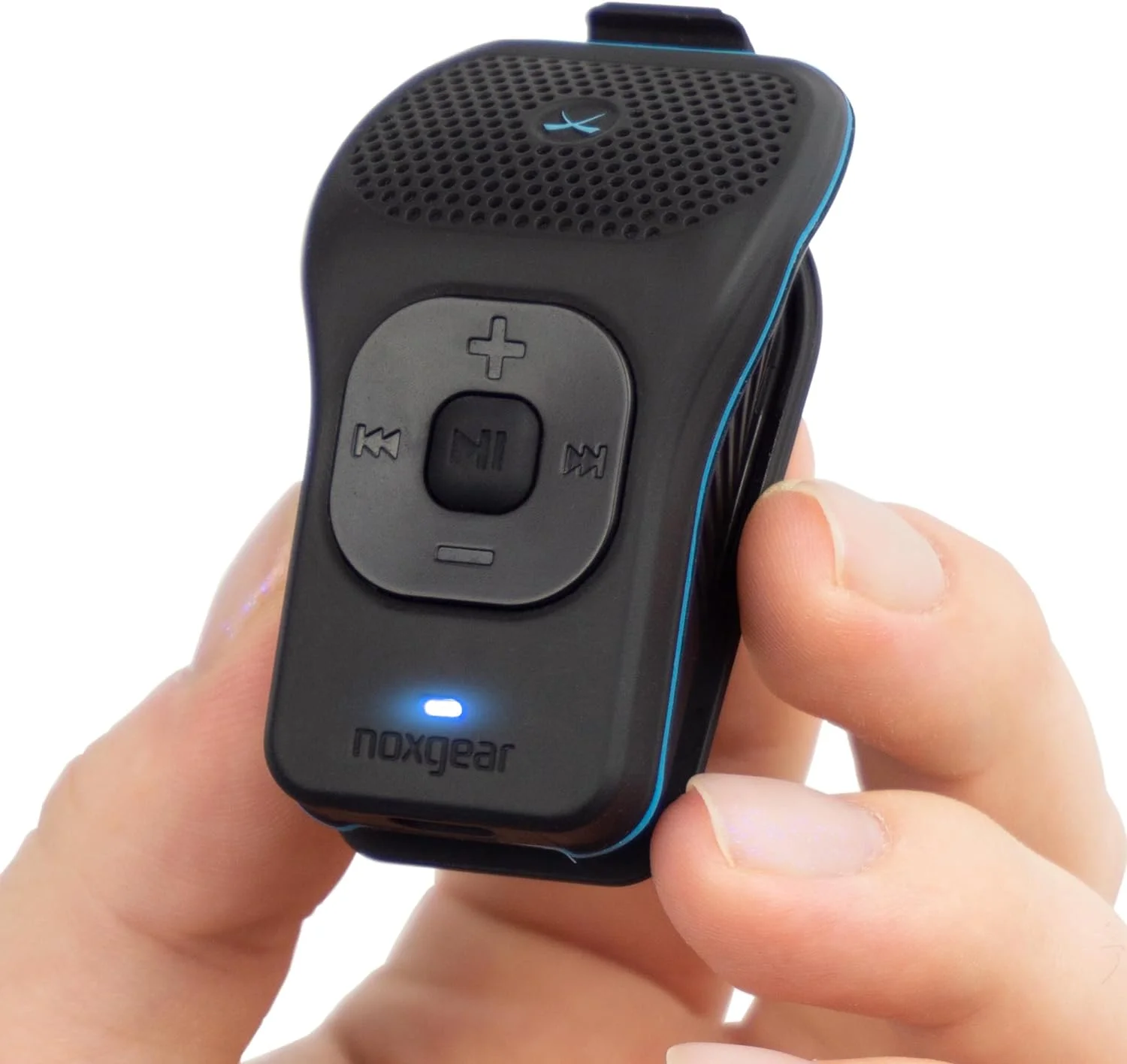 39G Wearable Waterproof Bluetooth Speaker - Magnetic Clip-On Wireless Portable Speakers - Up To 15 Hours Battery Life - Clip Speaker With Microphone - Large Tactile Control Buttons