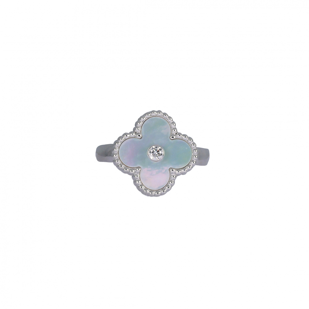 Van Cleef & Arpels Vintage Alhambra Ring 18K White Gold VCARF48900