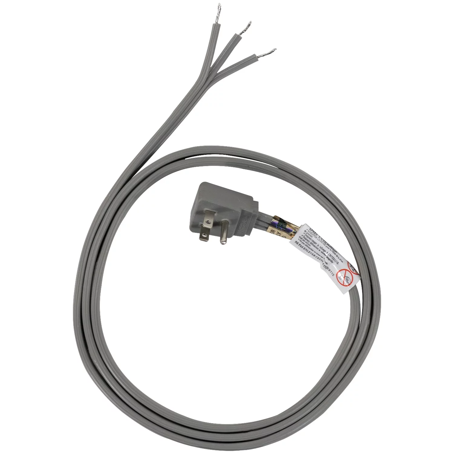 Certified Appliance Accessories 15-0346 15-Amp 90deg-Angle Plug Head Power Supply Cord, 6ft