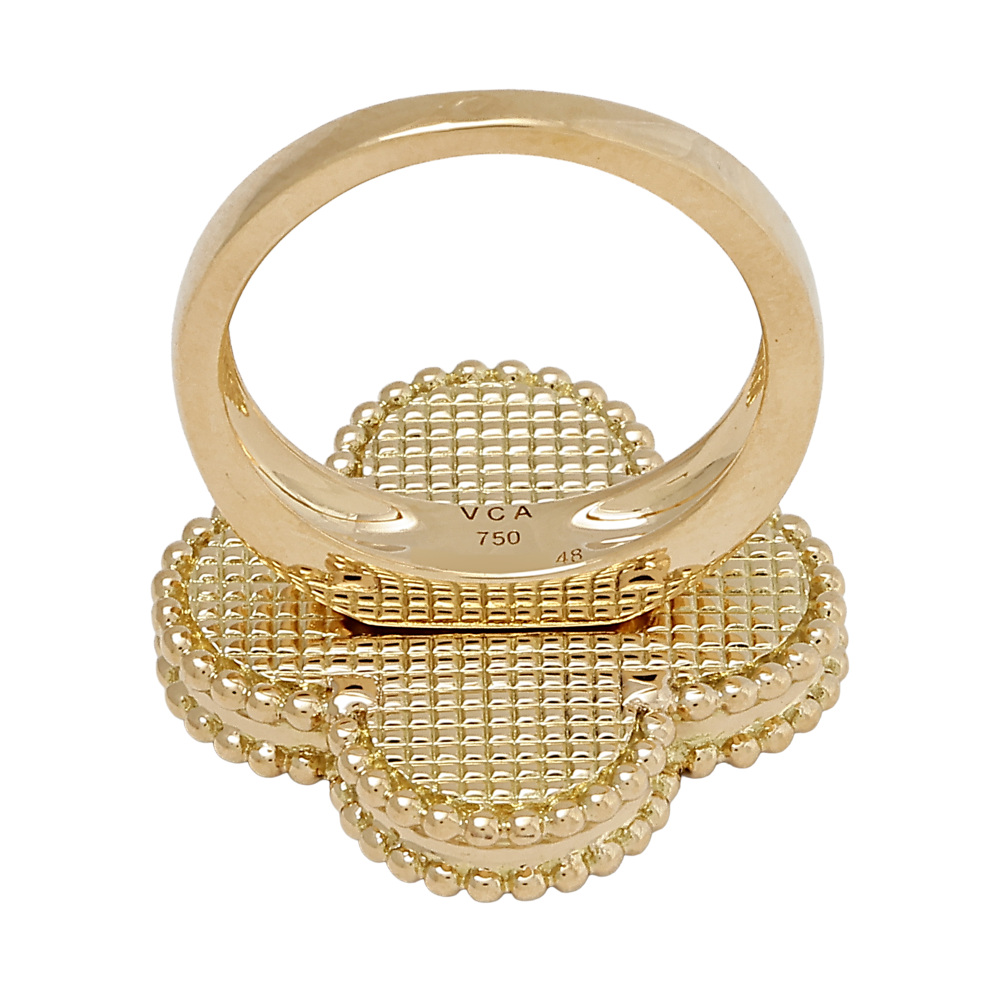 Van Cleef & Arpels Magic Alhambra Ring 18K Yellow Gold Mother of Pearl VCARF79000