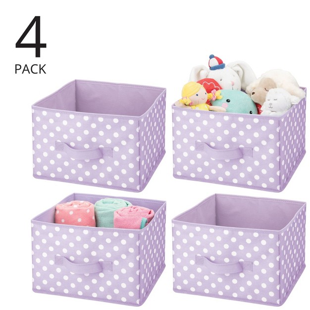 Mdesign Foldable Fabric Bin For Cube Organizer 4 Pack