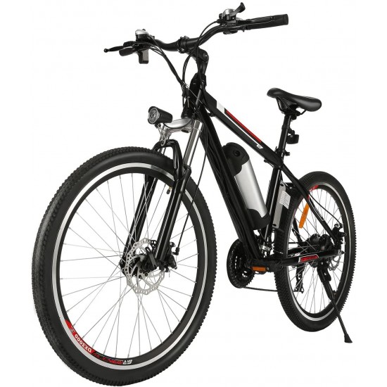 26″ Electric Bik Mountain E-Bike 21 Speed 36V 8A Lithium Battery Electric Bicycle for Adult