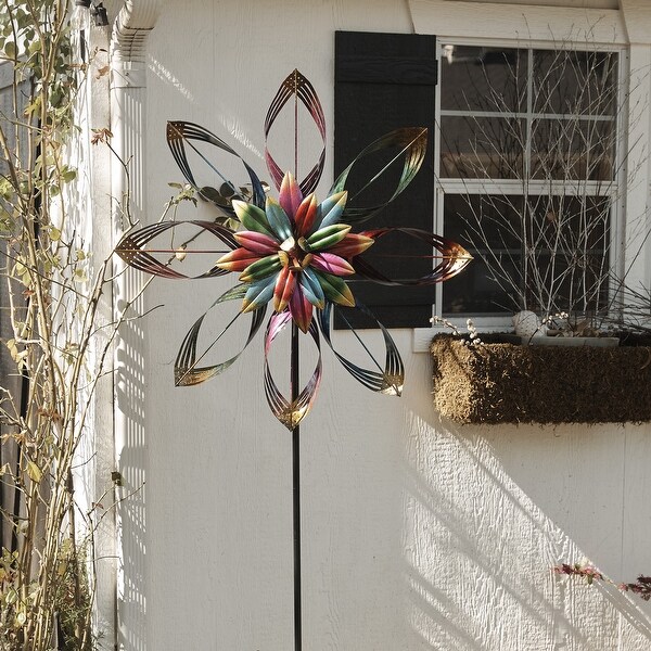 Alpine Corporation Outdoor Wind Spinner Stake Yard Decoration
