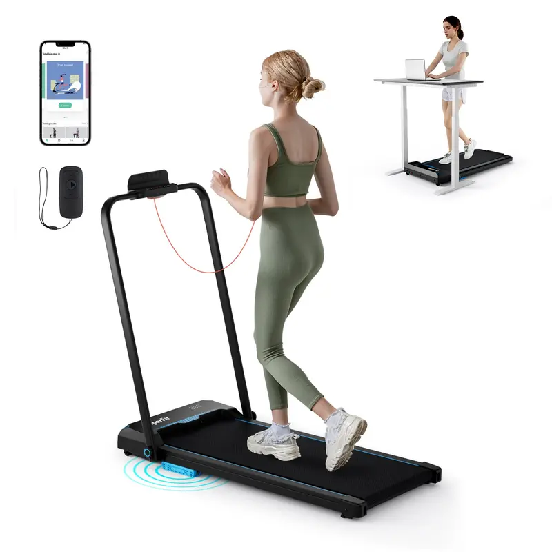 Smart Under-Desk Treadmill – 2.25HP Folding Model with App Connectivity
