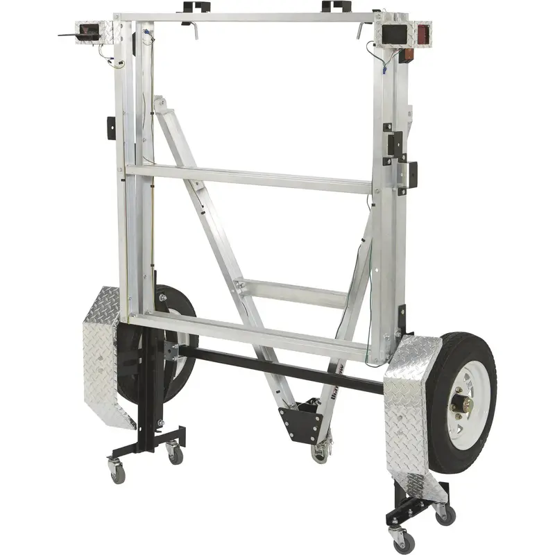 Ultra-Tow Folding Aluminum Utility Trailer Kit – 4ft x 8ft, 1170 lb Load Capacity (Model 3806S109)