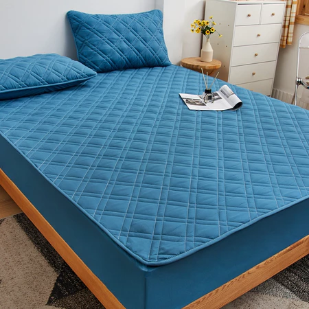 Fitted Bedsheet With Cotton Cadar Single/Queen/King Bed Sheet Mattress Protector Cover Bed Cover