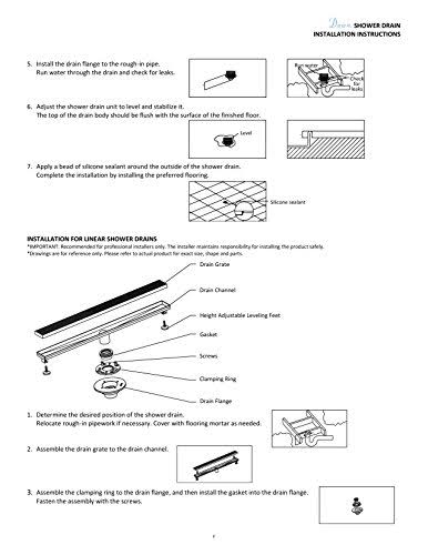 Dawn LBE120304 Brisbane River Series - Linear Shower Drain 12x22L