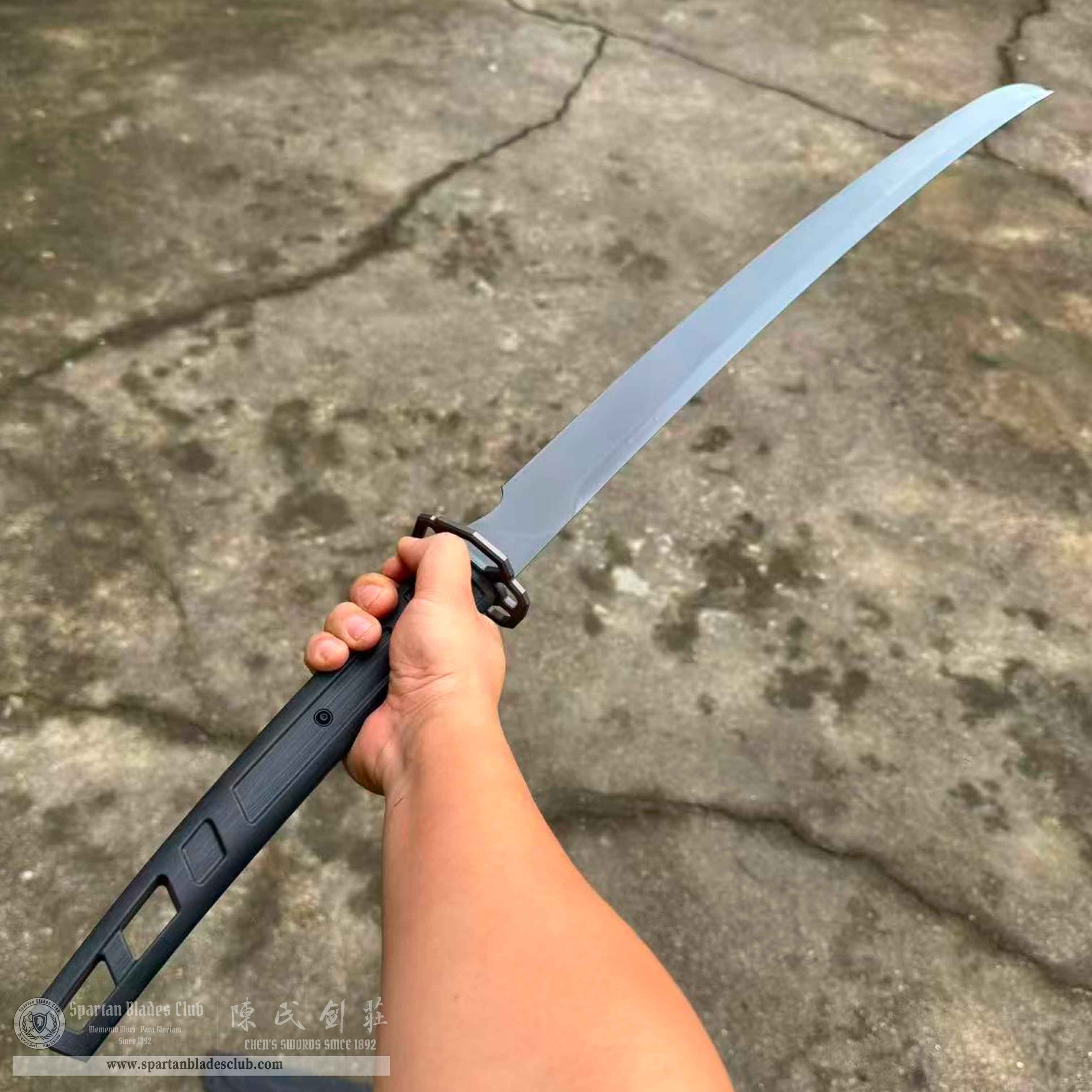 HR07 | Ruin Stalker | Tactical Sword | 60Si2Mn Spring Steel | Titanium PVD Coating (Gray & Silver) | Black | Tactical Wakizashi | Full Tang | Battle-ready | Spartan Blades Club (陳氏劍莊 CHEN'S SWORDS 1892) - Spartan Blades Club - 陳氏劍莊1892