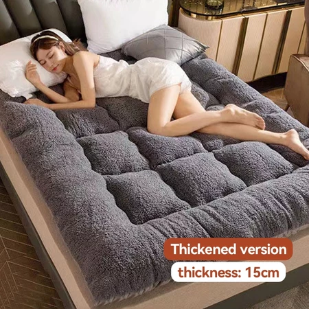 Lamb plush Mattress Tilam Lipat Single/Queen/ King Foldable Mattress Dual Purpose Tatami Mattress