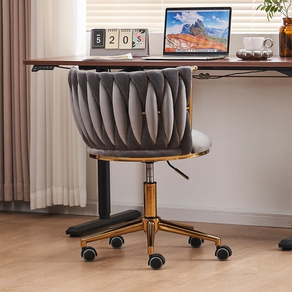 Office Desk Chair,Upholstered Home Office Desk Chairs with Adjustable Swivel Wheels