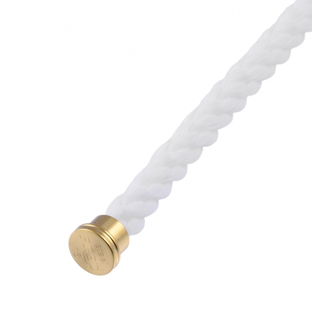 FRED Force 10 (lm) Textile Cable White 16 K18YG Yellow Gold Cable Accessory 6B0161