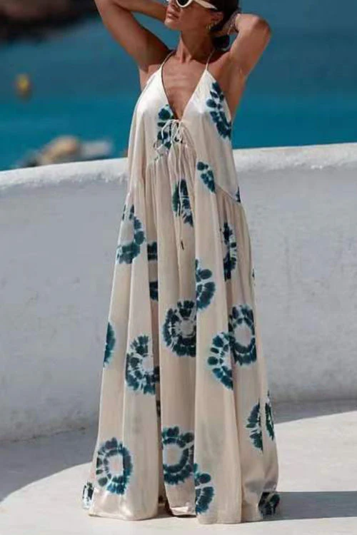 Open Back Halter Maxi Dress | Vacation StyleClistos