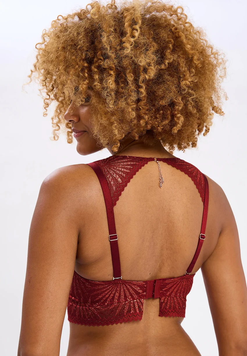 Soutien-gorge Bustier Avec Armatures Laurie Rouge Coeur