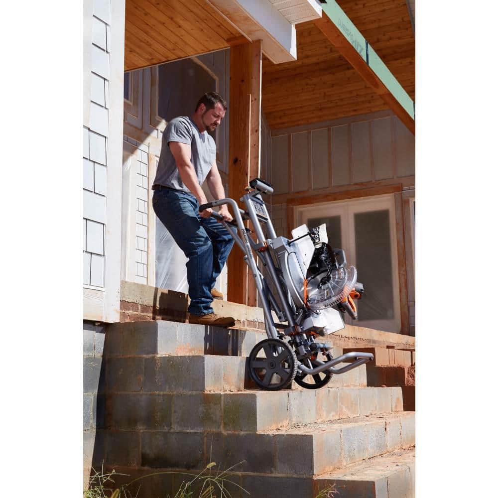 Ridgid Foldable Mobile Miter Saw Stand with Mounting Braces AC9946