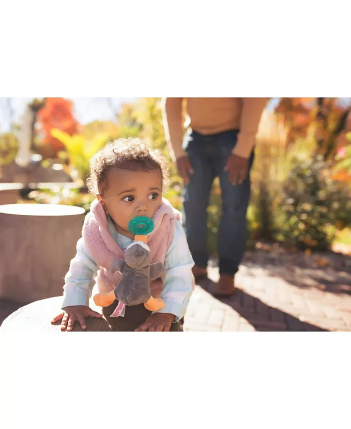 Wubbanub 0 to 6m Infant Pacifier - Grey Penguin