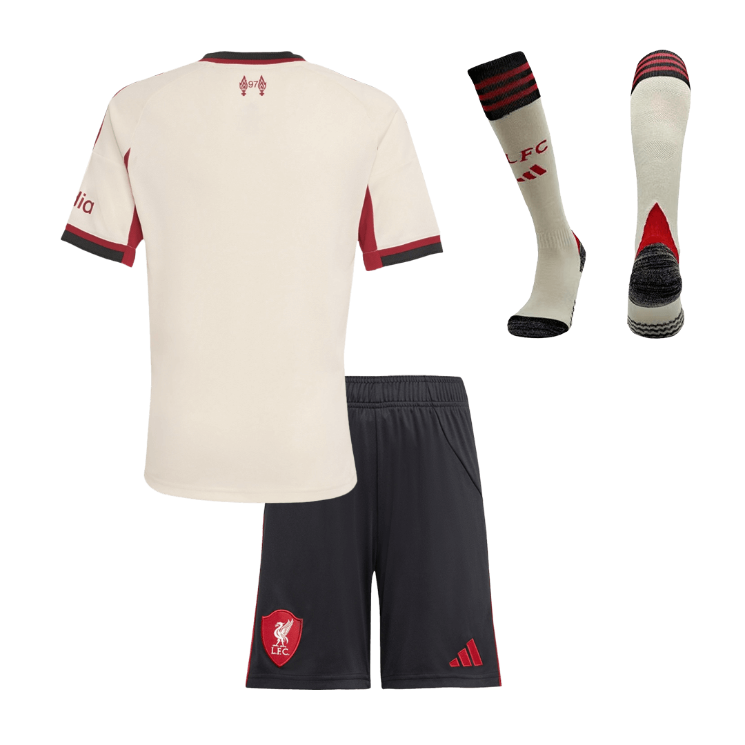 Liverpool Away Kids Soccer Jerseys Full Kit 2025/26