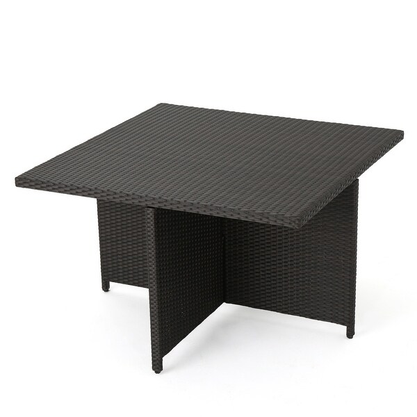 Outdoor Rattan Square Dining Table for Patio