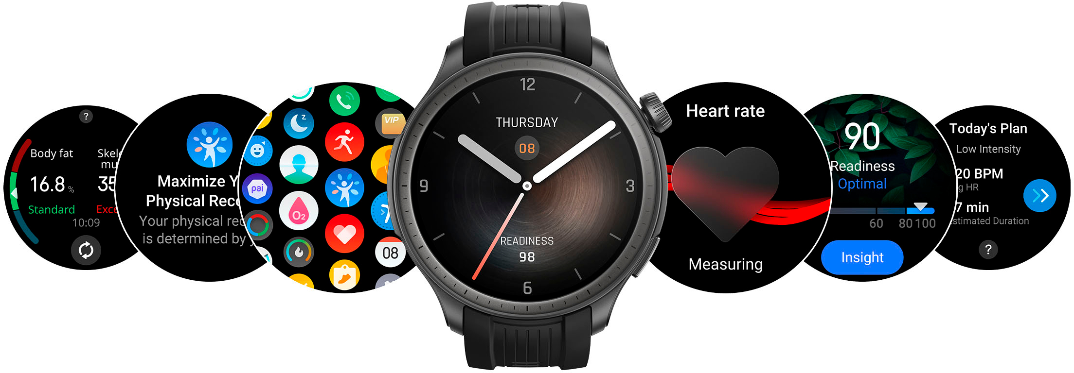 Amazfit - Balance Smartwatch 38mm Aluminum Alloy - Black