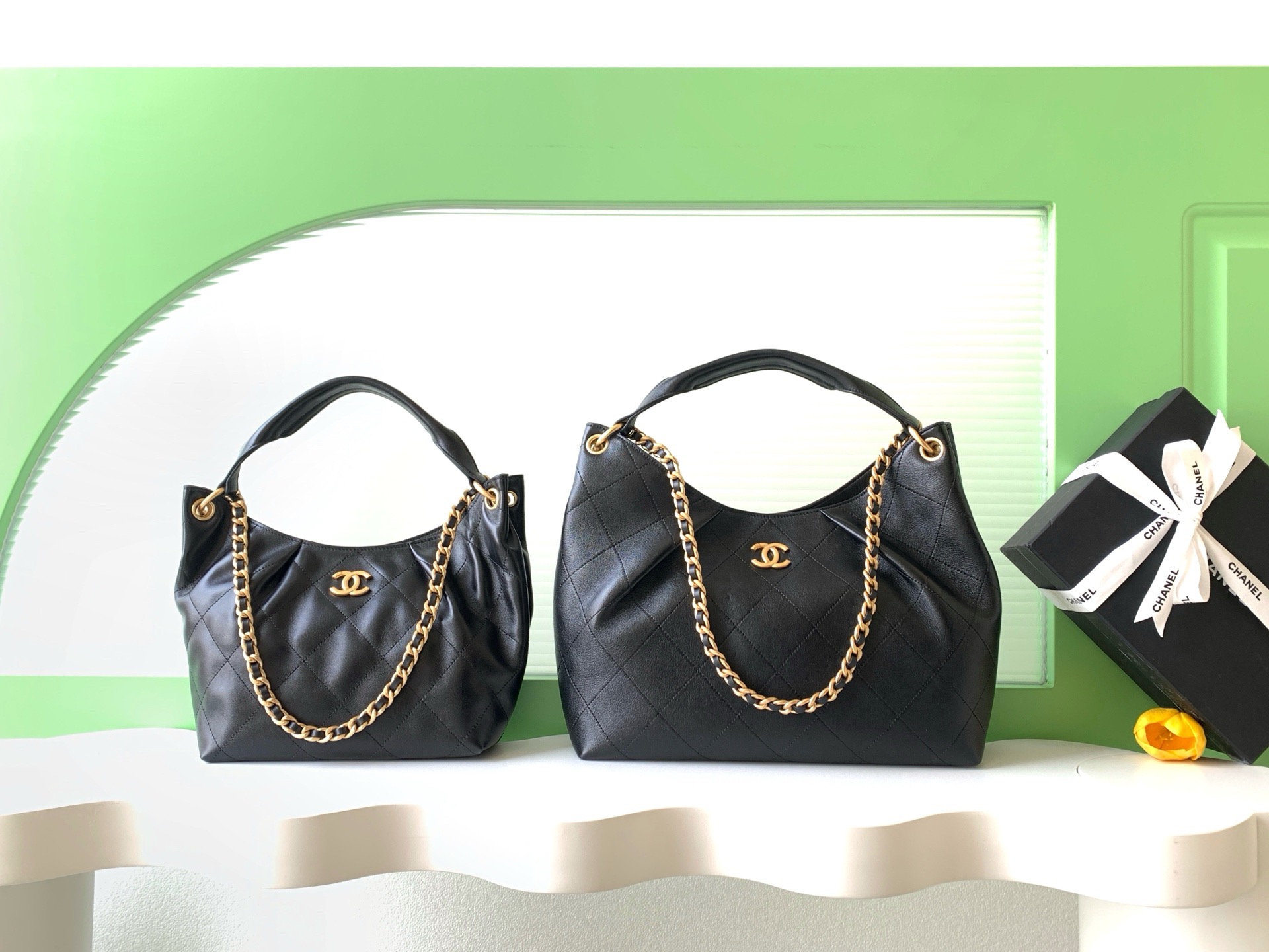 Chanel 26c Hobo Black