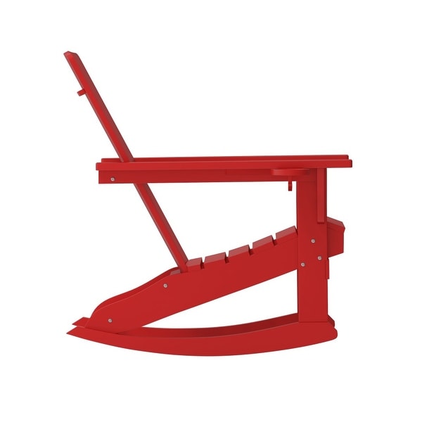 AllWeather Rocking Adirondack Chair with Swiveling Cupholder