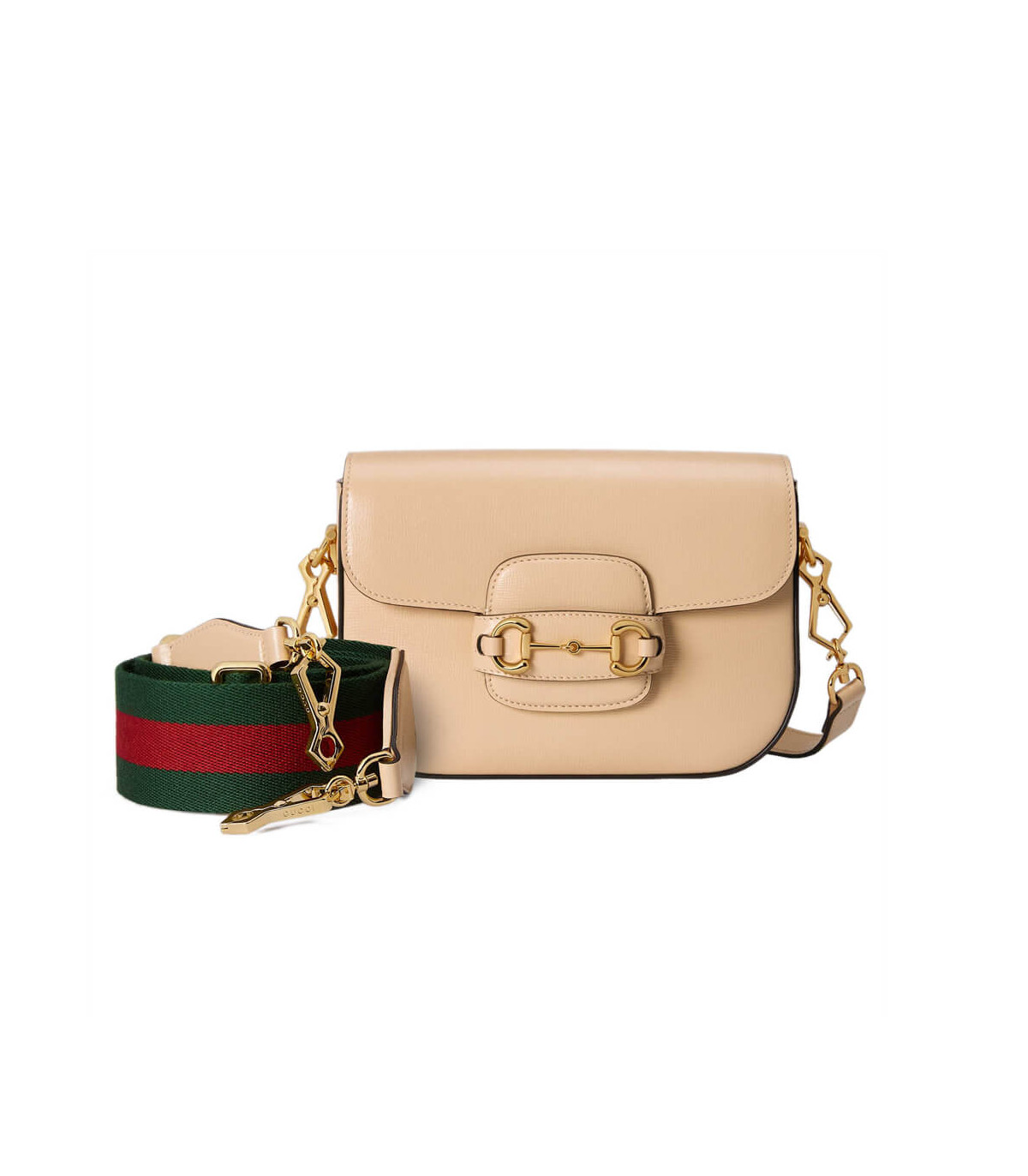 Gucci Horsebit 1955 Mini Bag in Beige Leather