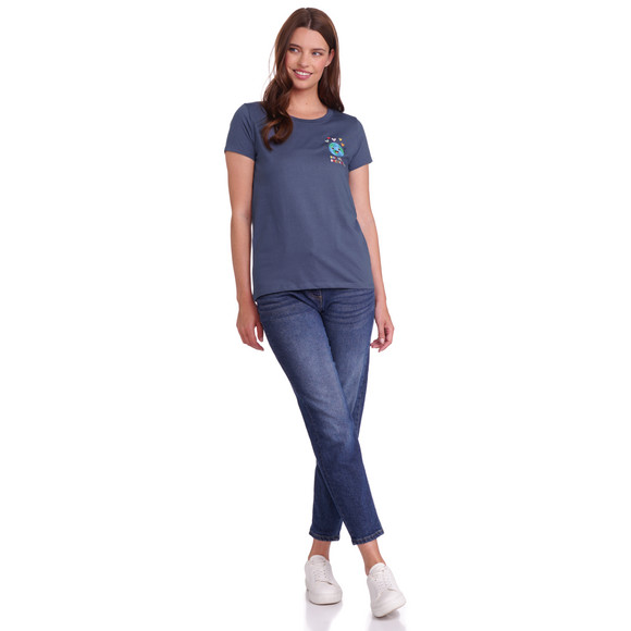 Famy Damen T-Shirt mit Message-Print