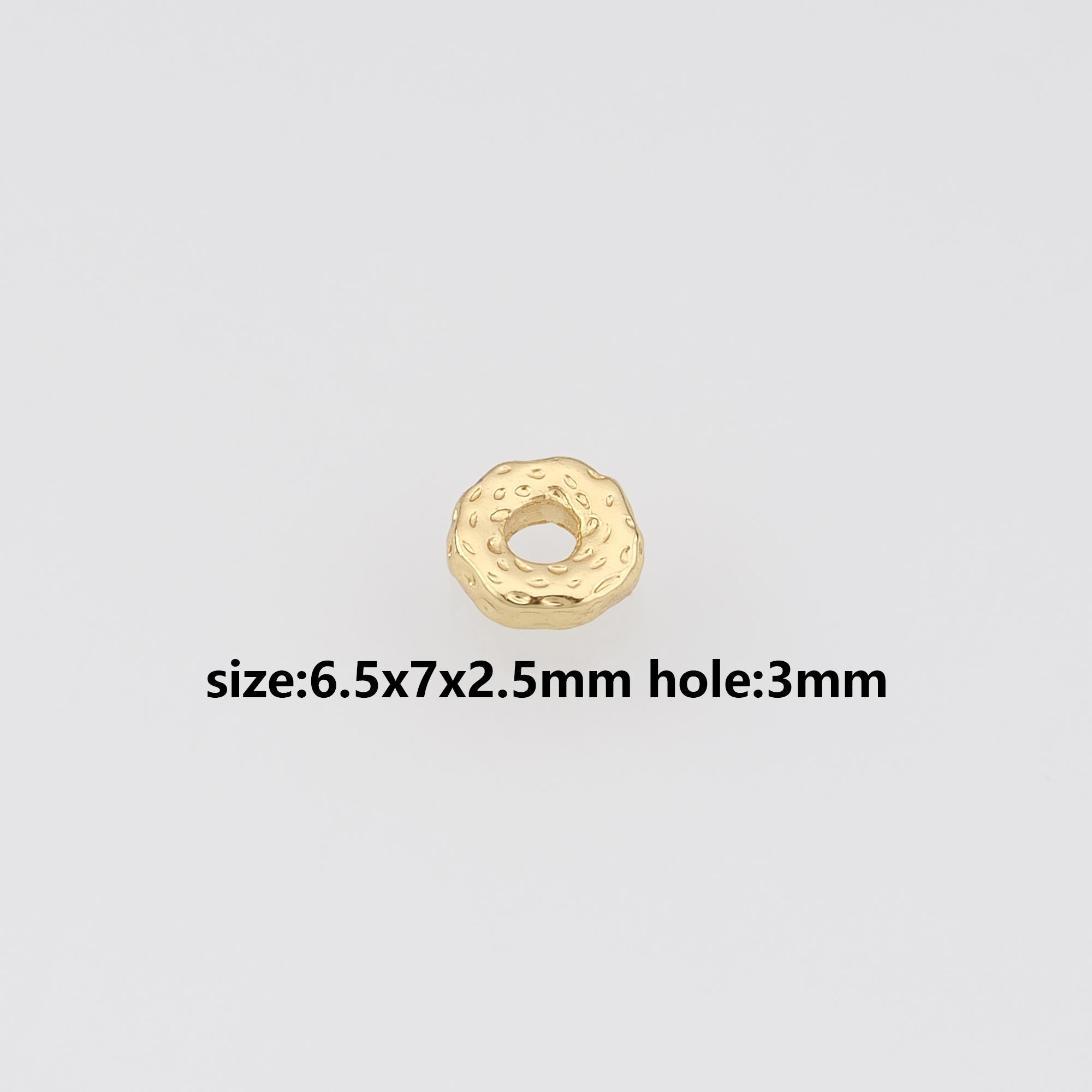 50Pcs 18K Gold Filled Geometric Spacer Beads,Geometric Bead for Bracelet Jewelry Necklace Making Supply