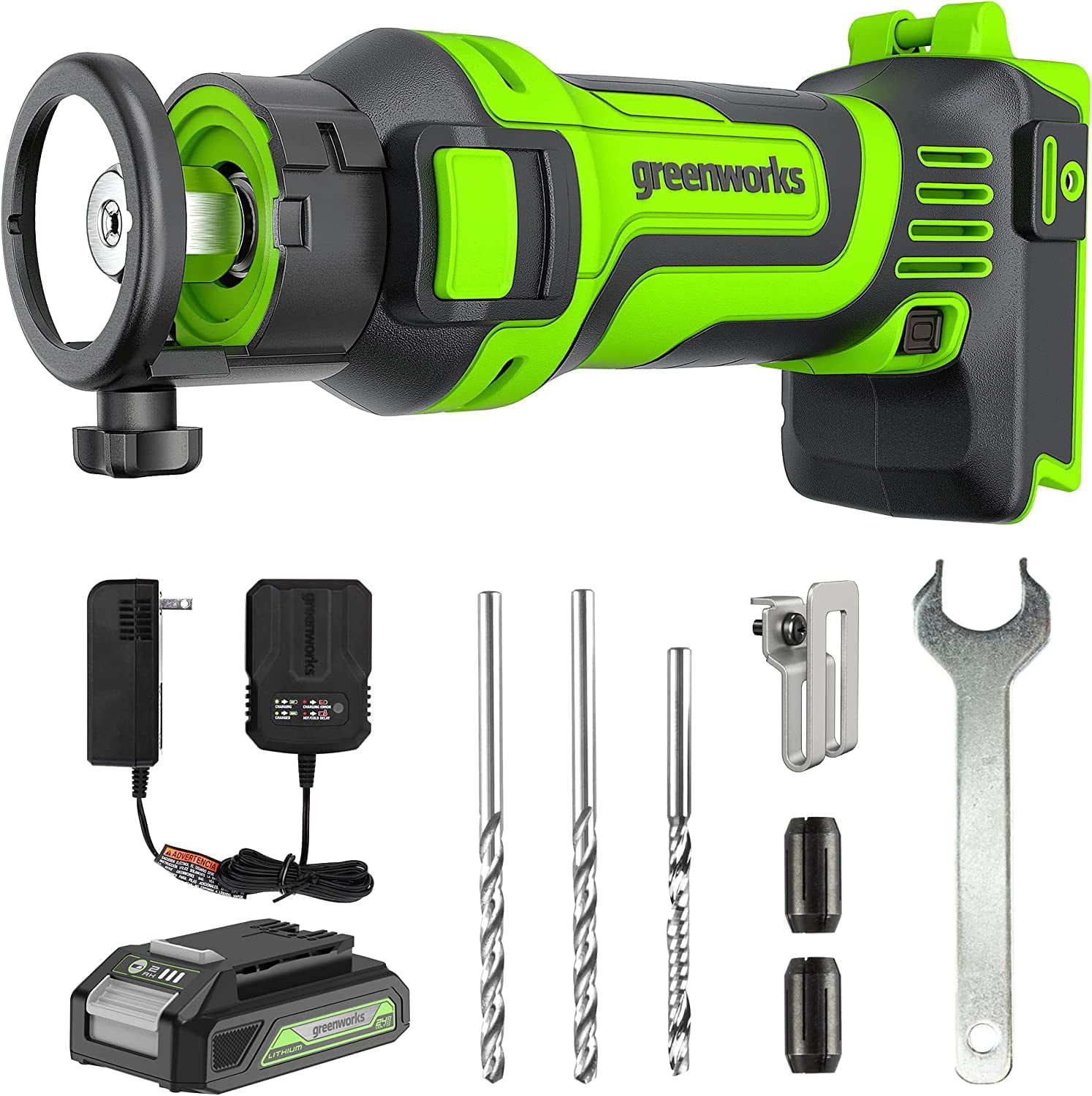24V Speed Saw Rotary Cut 27,000 RPM Tools 6 Piece Kit with 2Ah Battery and Charger