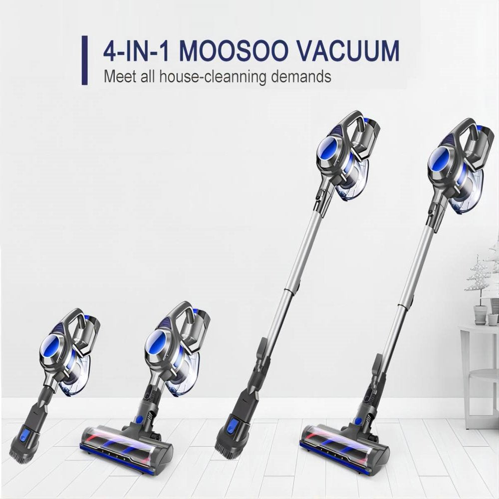 MOOSOO Cordless Vacuum 4-In-1 Lightweight Stick Vacuum Cleaner
