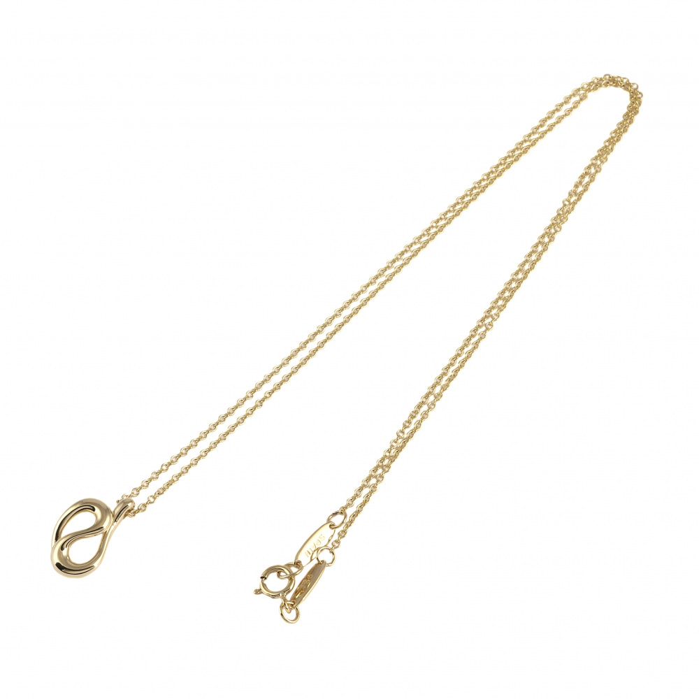 Tiffany & Co. Elsa Peretti Open Wave Necklace 18K Yellow Gold