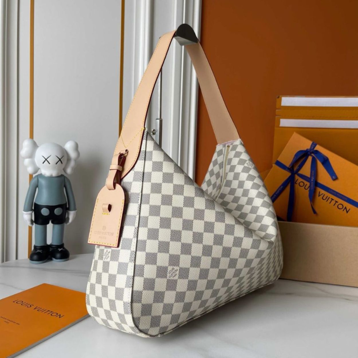 Louis Vuitton Slouchy MM Damier Azur 15.7 Inches N00126