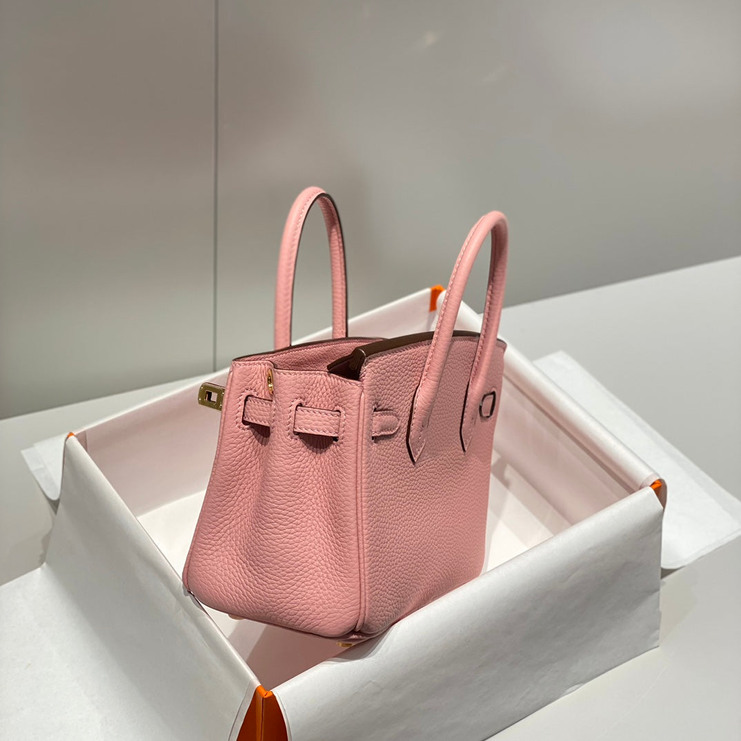 Hermes Birkin 20Cm Rose Confetti Togo Leather Gold Hardware
