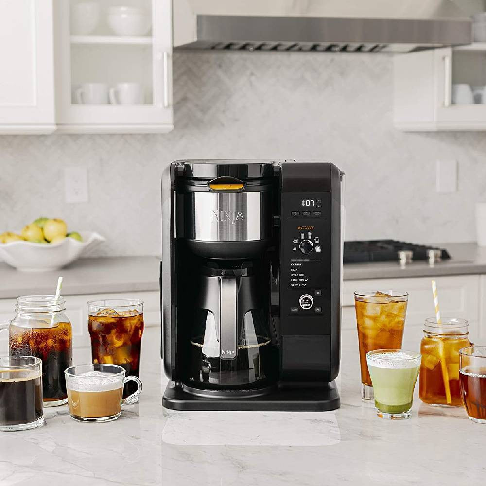 Ninja Hot & Cold Brewed System, Auto-iQ Tea and Coffee Maker With Glass Carafe