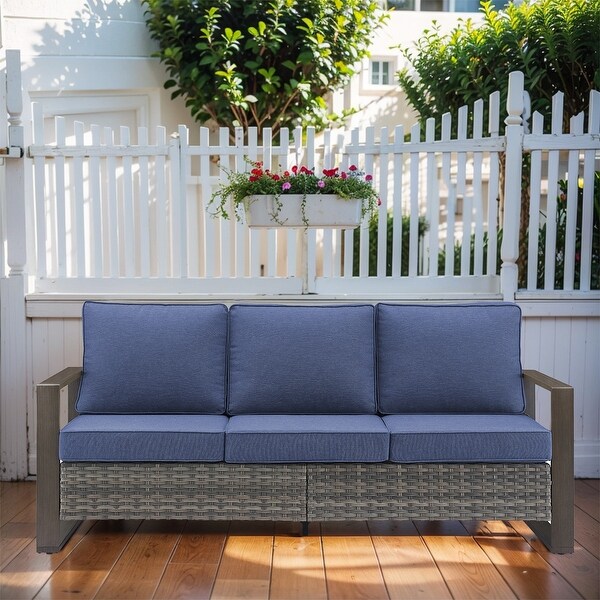 Patio Sofa Wicker High Back Sofa