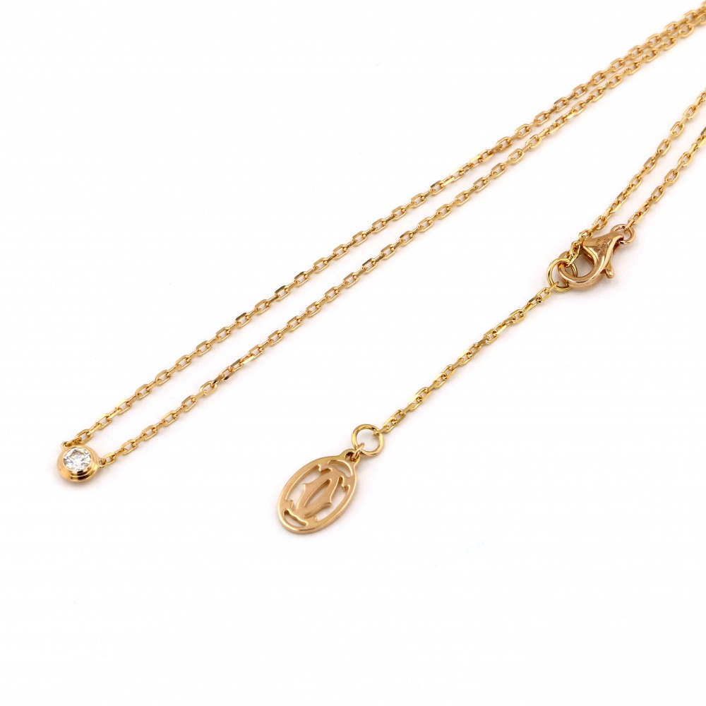 Cartier Damour (diamant Leger) Sm Necklace 18K Rose Gold Diamond