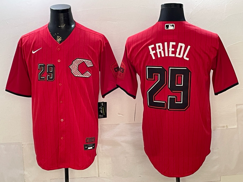 Men's Cincinnati Reds TJ Friedl #29 Red 2026 City Connect Stadium Jersey