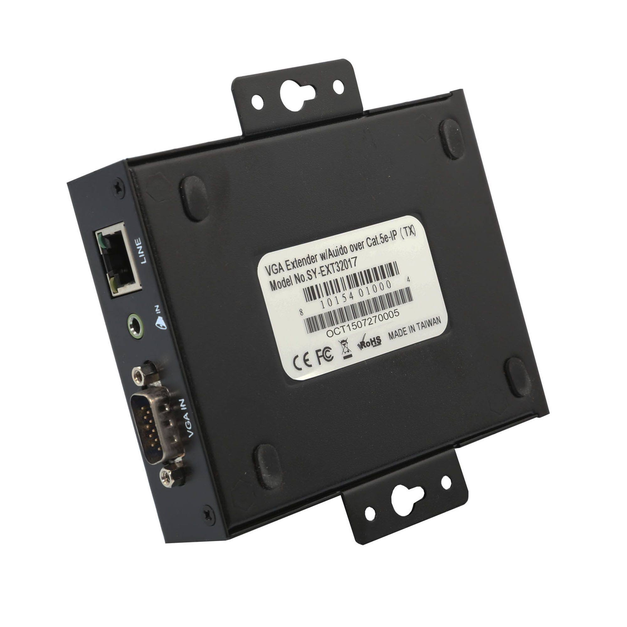 Syba SY-EXT32017 VGA Chainable Extender with Audio over Cat5e-IP (RX) - A/V/Infrared/Serial Extender