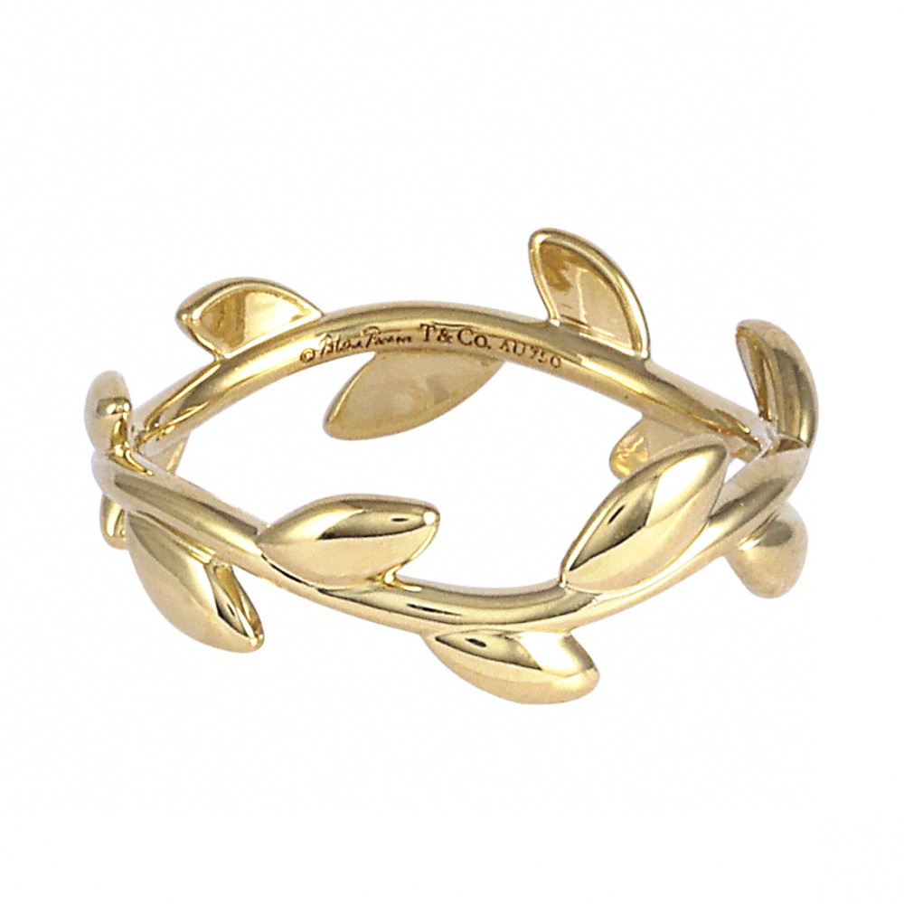 Tiffany & Co. Paloma Picasso Olive Leaf Narrow Ring 18K Yellow Gold 60143959