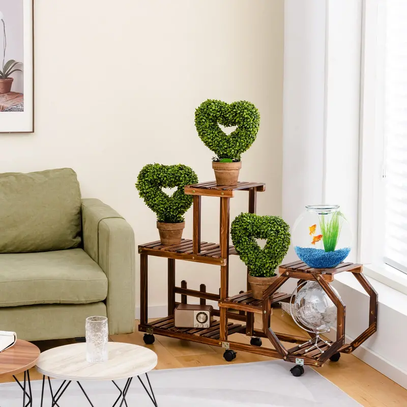 Set of 4 Artificial Boxwood Topiaries – Classic Potted Greenery Display