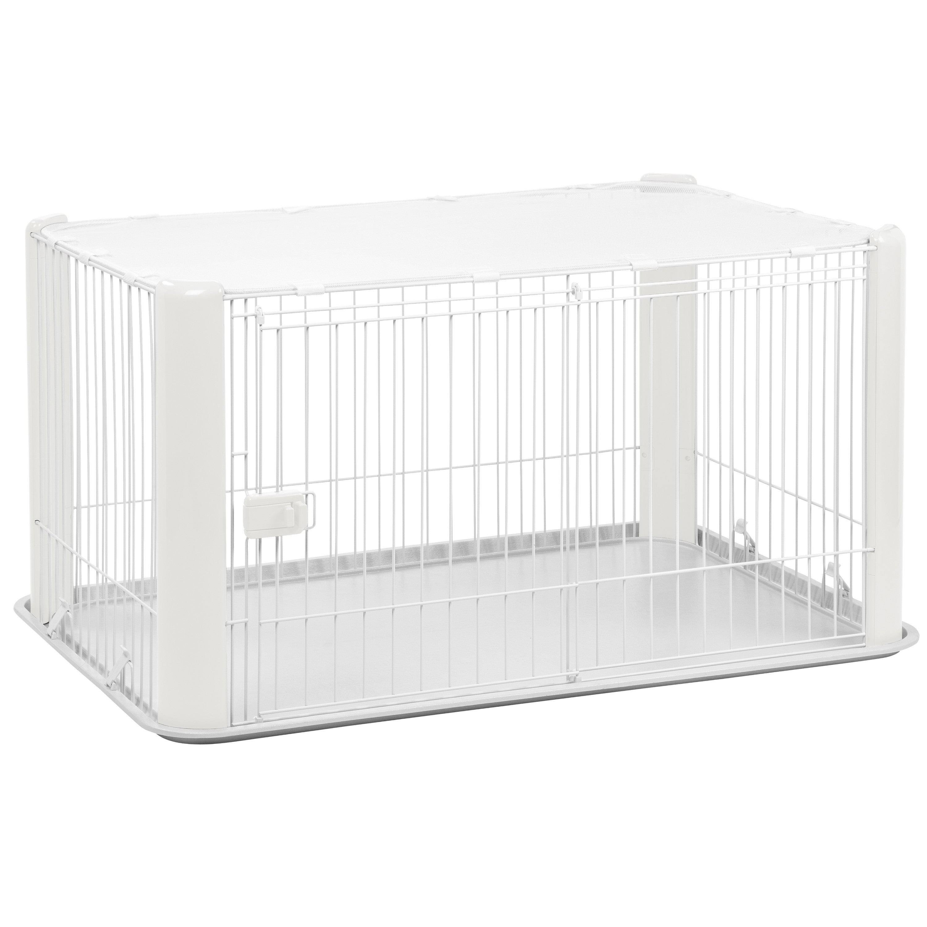 Iris Large Wire Pet Play Pen with Roof Green