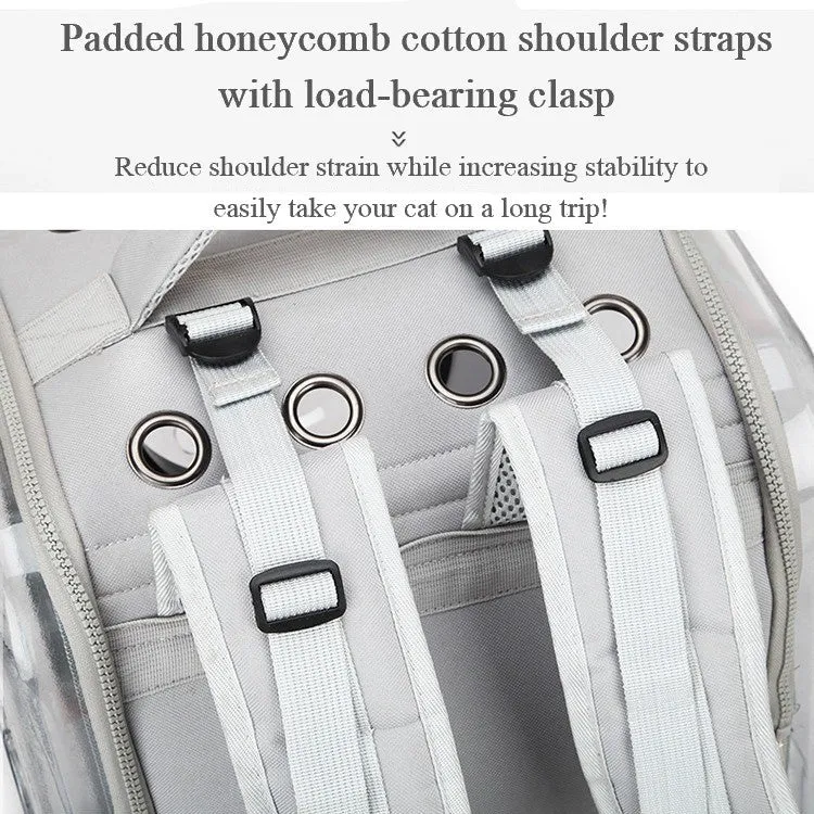 Large Pet Backpack Portable Space Capsule Breathable Window Cat Carrier