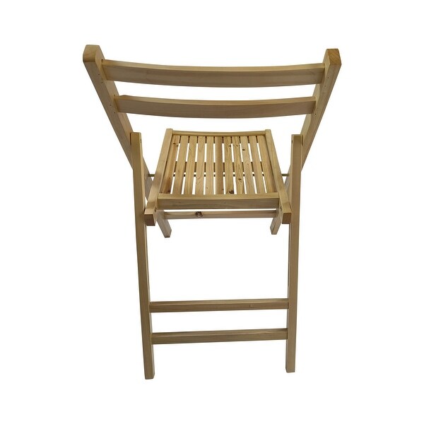 Furniture Slatted Wood Folding Special Event Chair ,Set of 4
