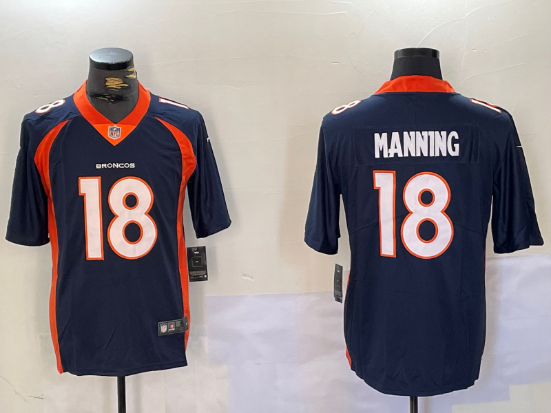 Men's Denver Broncos Peyton Manning #18 Blue Jersey