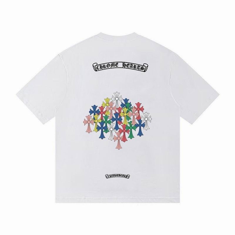 クロムハーツ コピーフロントクロスロゴ バックデザイン レアモデル 半袖 夏物Chrome Hearts
