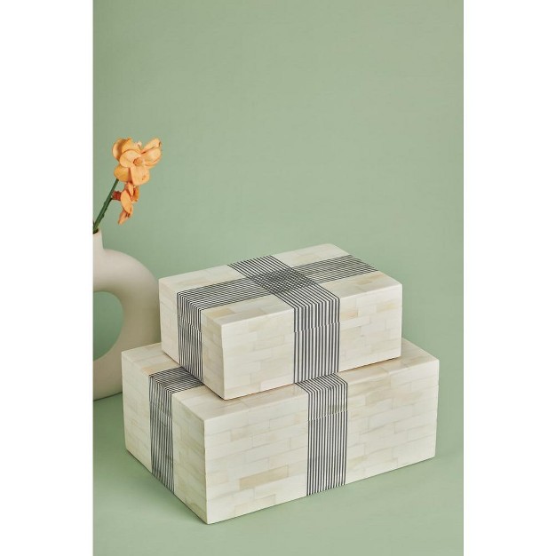 Gauri Kohli Riviera Decorative Boxes Set Of 2